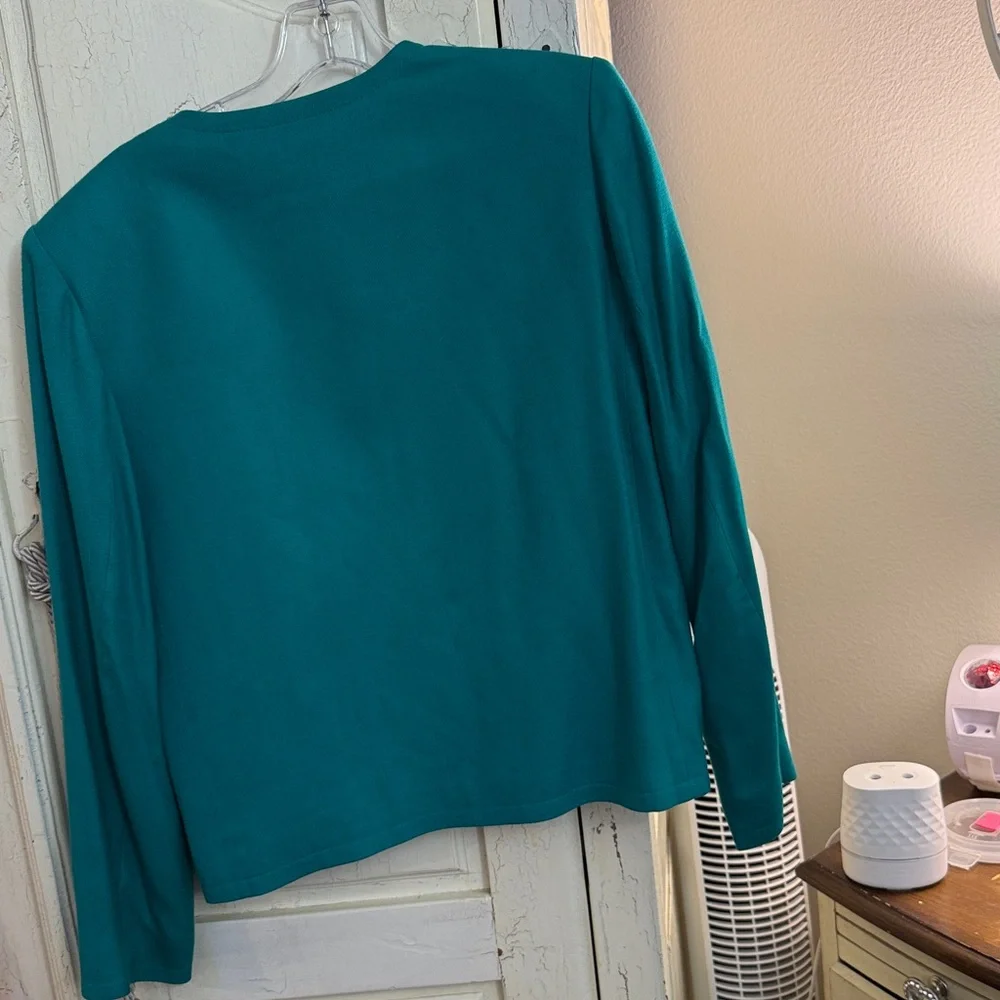 Yves Saint Laurent Women's Teal Blazer( vintage) - Picture 4 of 5